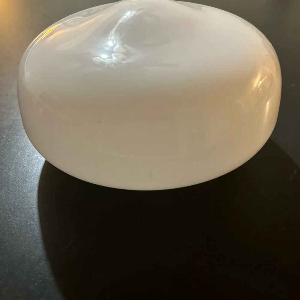 Vintage Milk Glass Round Shade EUC - Picture 2 of 5